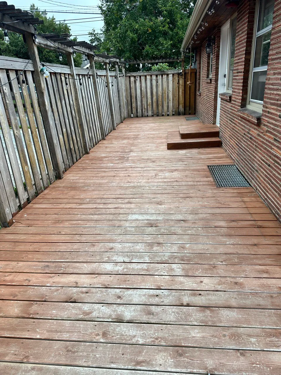 Wood deck treatment